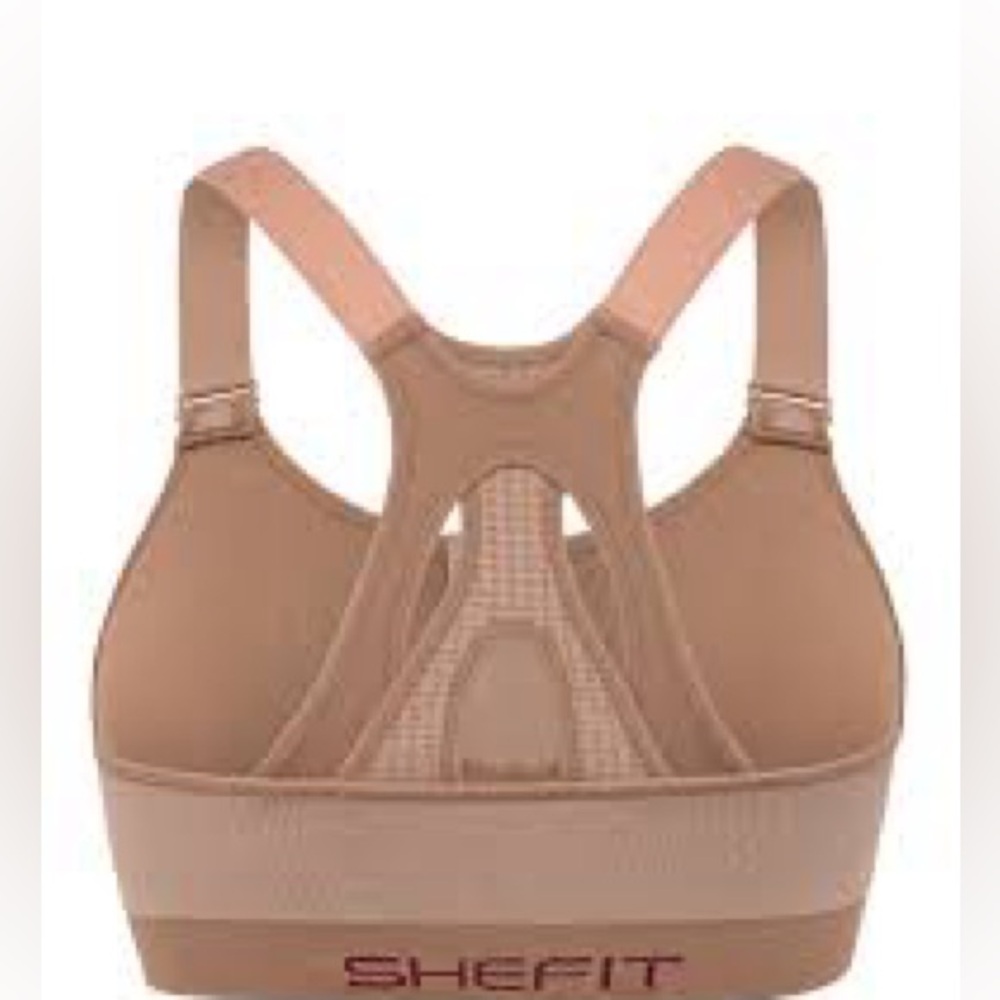 Shefit Tan Women's Sports Bra Size  44-46  3 Luxe Low Impact Wire Free Seamless - Picture 2 of 5